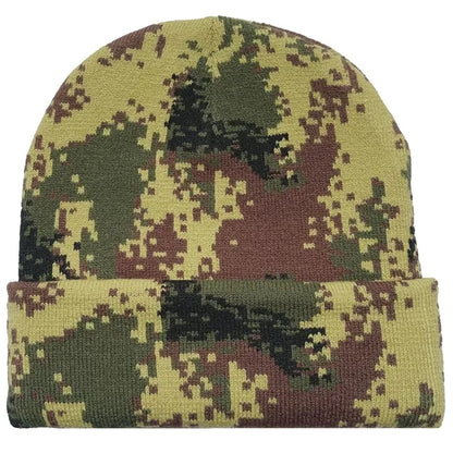 Camo Pattern Cuffed Beanie with Custom Logo - 100% Acrylic