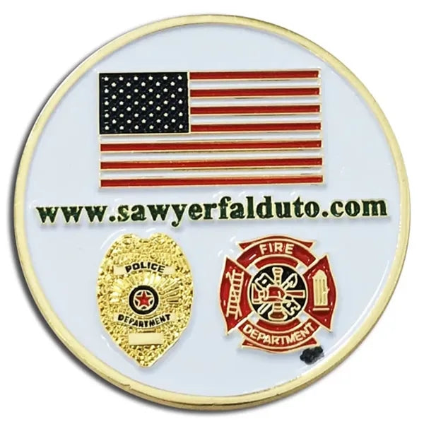 Zinc Alloy Challenge Coin with Shiny Plating Finishes - Die