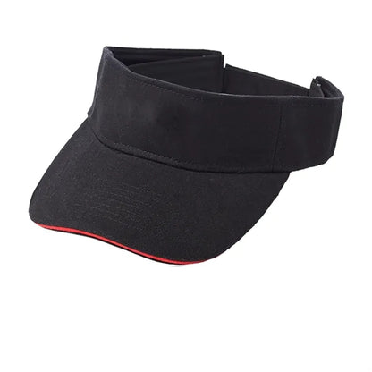Solid Color Brushed Cotton Visor with Sweatband