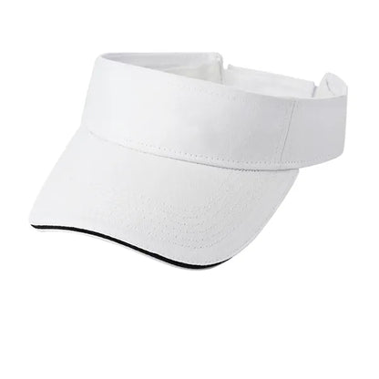 Solid Color Brushed Cotton Visor with Sweatband