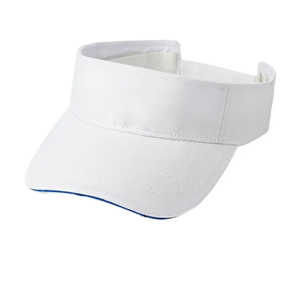 Solid Color Brushed Cotton Visor with Sweatband