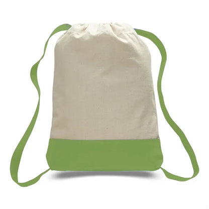 Canvas Sport Backpack with Contrasting Straps & Trim