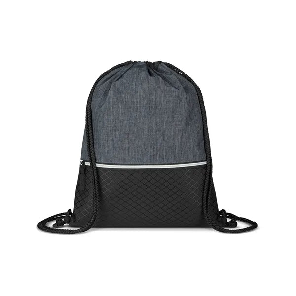 Crosshatch Heather Drawstring Backpack