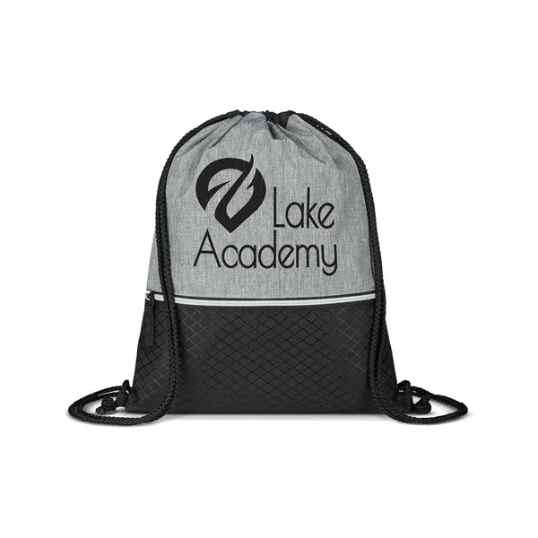 Crosshatch Heather Drawstring Backpack