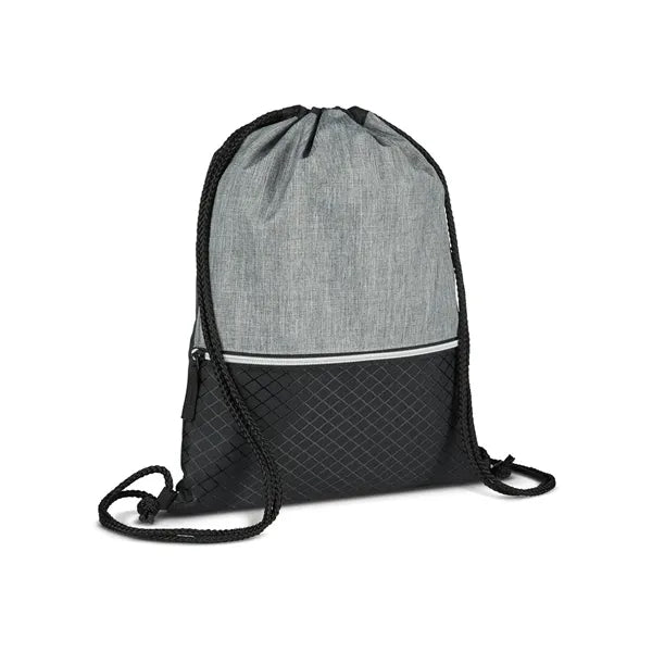 Crosshatch Heather Drawstring Backpack