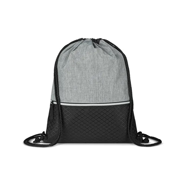 Crosshatch Heather Drawstring Backpack