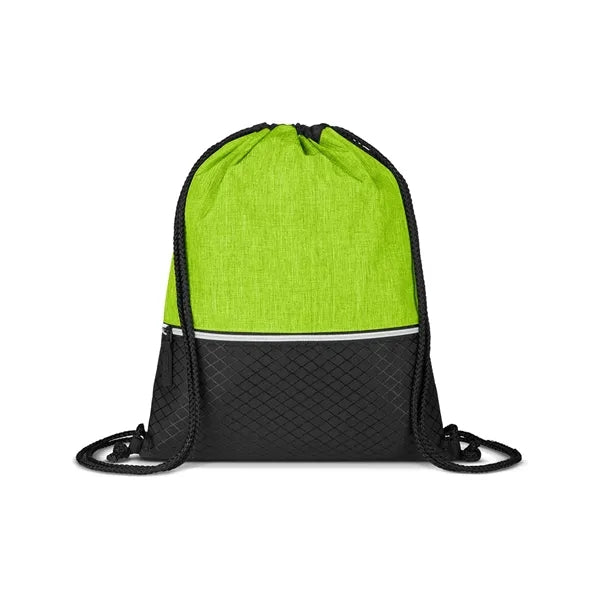 Crosshatch Heather Drawstring Backpack