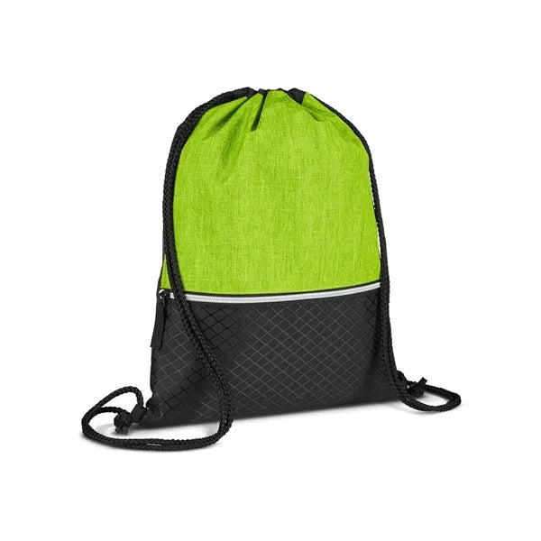 Crosshatch Heather Drawstring Backpack