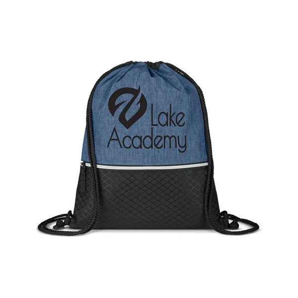 Crosshatch Heather Drawstring Backpack