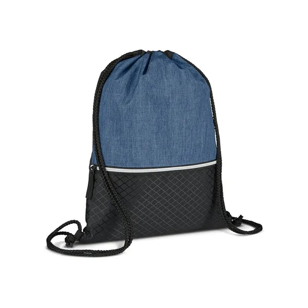 Crosshatch Heather Drawstring Backpack