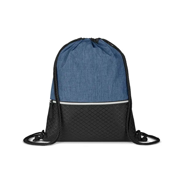 Crosshatch Heather Drawstring Backpack