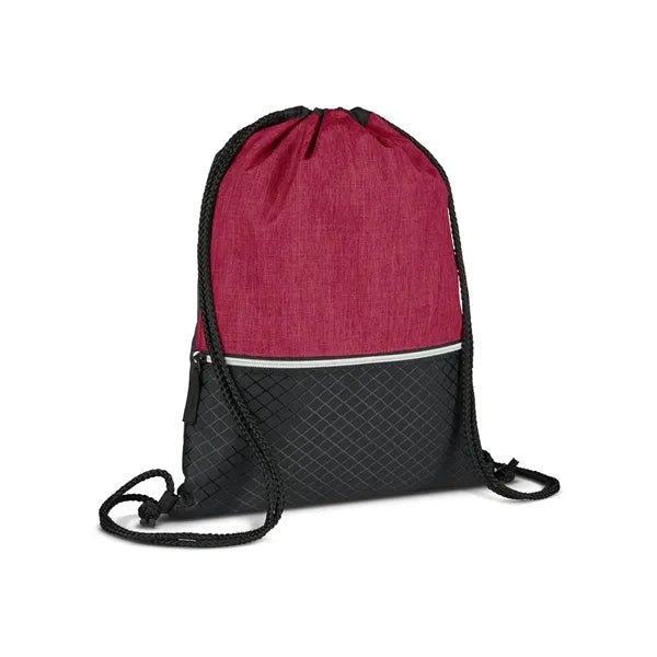 Crosshatch Heather Drawstring Backpack