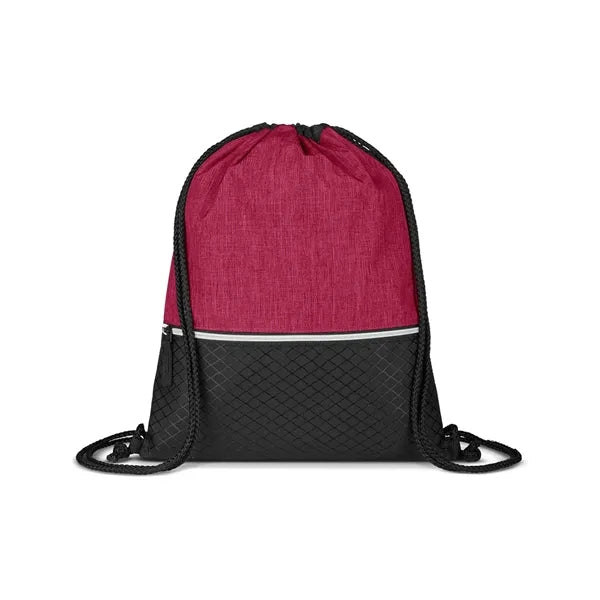 Crosshatch Heather Drawstring Backpack