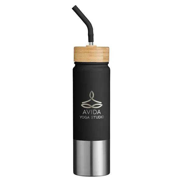 econscious Playa 24 oz Stainless Steel Tumbler With Bambo...
