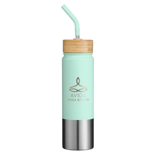 econscious Playa 24 oz Stainless Steel Tumbler With Bambo...
