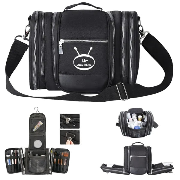 Foldable Cosmetic Bag With Shoulder Strap