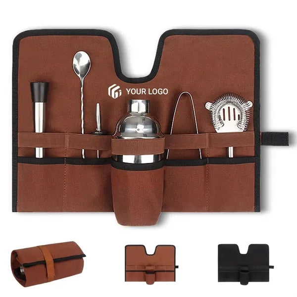 Camping bar portable canvas organizer bartender kit bag