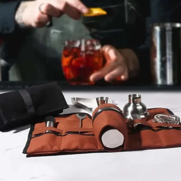 Camping bar portable canvas organizer bartender kit bag