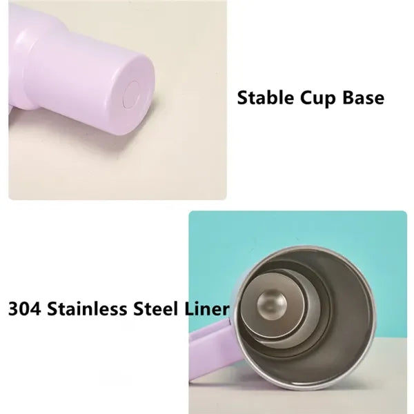 40 Oz Stainless Steel Tumbler With Handle and Straw