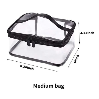 Portable Clear Zipper Makeup Bag