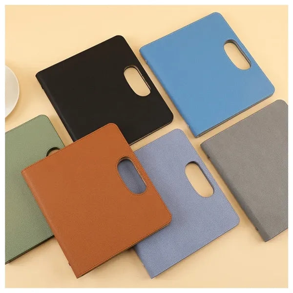 Portable A5 Binder Leather Notebook With Handle