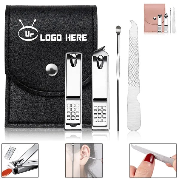 Leather Clip Nail Care Tool Set