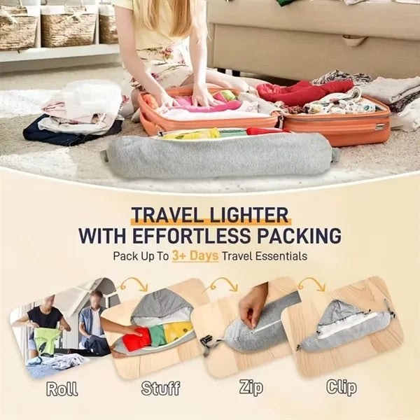 Portable light blocking hooded stuffable travel neck pillow