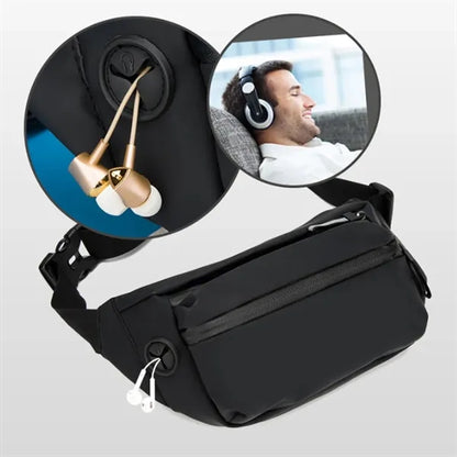 Lightweight Fanny Pack with Hidden Pockets and Music Port