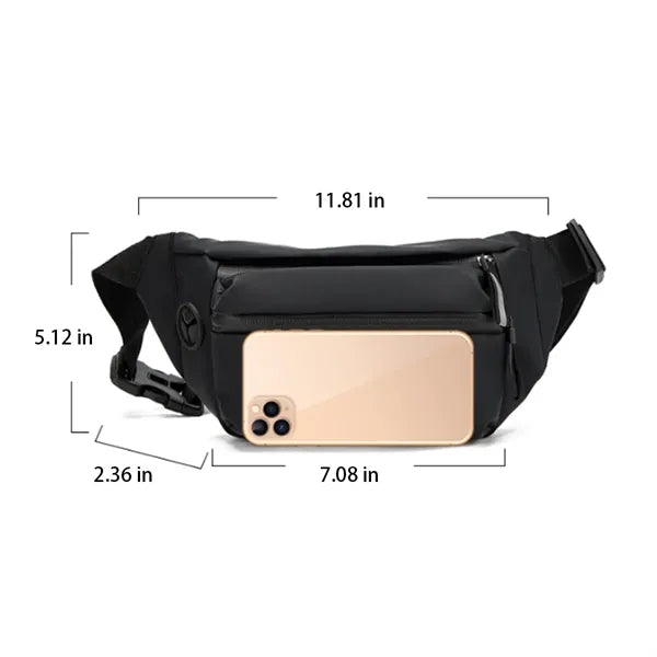 Lightweight Fanny Pack with Hidden Pockets and Music Port