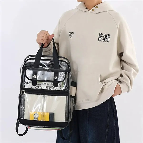 Lightweight Waterproof Multi-Pocket Transparent Backpack