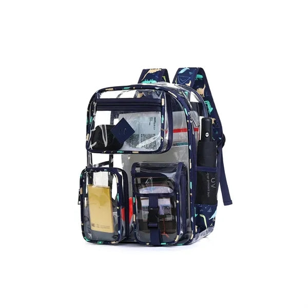 Durable Large Capacity Multi-pocket Thicken Clear Backpack
