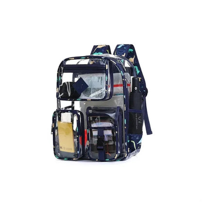 Durable Large Capacity Multi-pocket Thicken Clear Backpack
