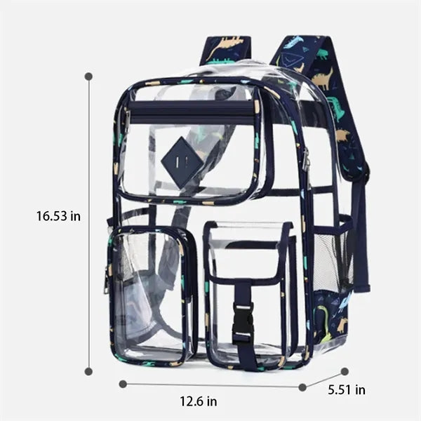 Durable Large Capacity Multi-pocket Thicken Clear Backpack