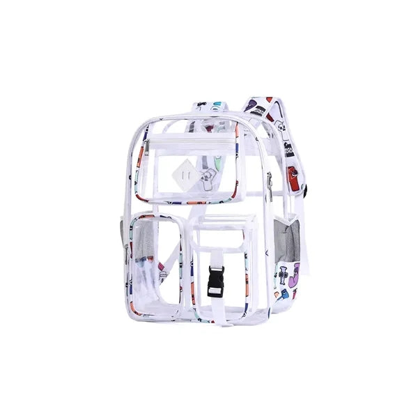 Durable Large Capacity Multi-pocket Thicken Clear Backpack