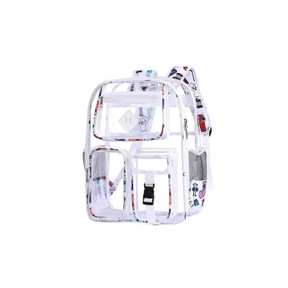 Durable Large Capacity Multi-pocket Thicken Clear Backpack