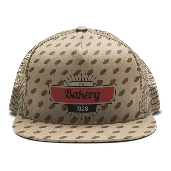 Premium Sublimation 5 Panel Mesh Back Trucker Cap -
