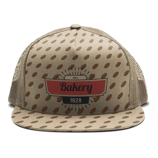 Premium Sublimation 5 Panel Mesh Back Trucker Cap -