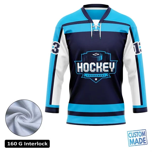 Premium Full Sublimation Ice Hockey Jersey - Poly Interlock