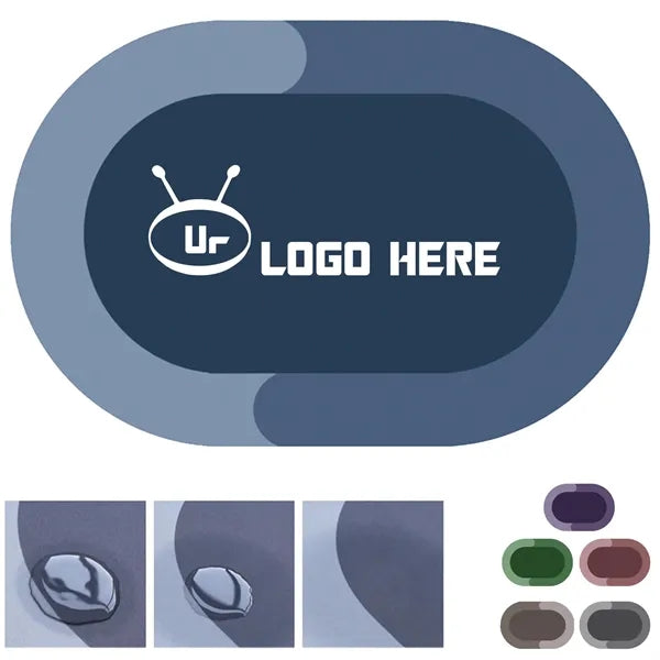 Oval Diatom Mud Bathroom Rug