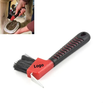 Horse Hoof Pick Brush With Soft Touch Rubber Handle