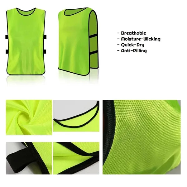 Adult & Kids' Polyester Training Pinnie with Elastic Side