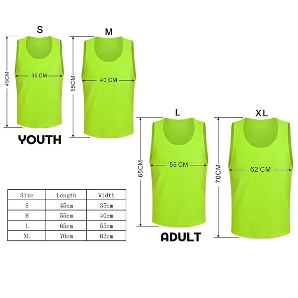 Adult & Kids' Polyester Mesh Training Pinnie