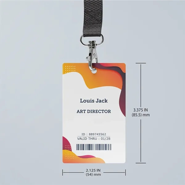 Full Color 3.375"H x 2.125"W PVC Card