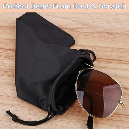 Portable travel soft jewelry sunglasses storage pouch