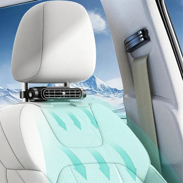 Ultra-Quiet 3-Speed Bladeless Bump-Proof Cooling USB Car Fan