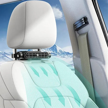 Ultra-Quiet 3-Speed Bladeless Bump-Proof Cooling USB Car Fan