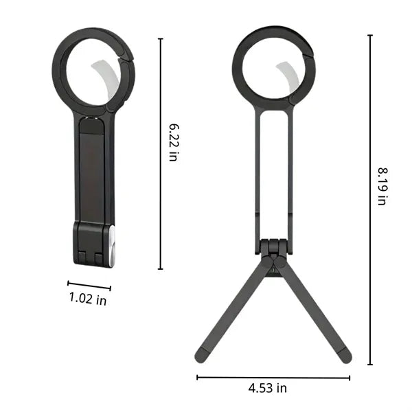 Ultra-light magnetic versatile pocket phone tripod holder