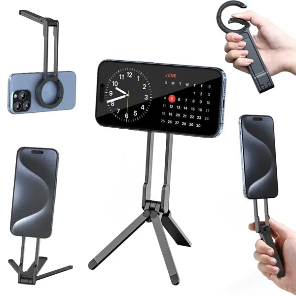 Ultra-light magnetic versatile pocket phone tripod holder