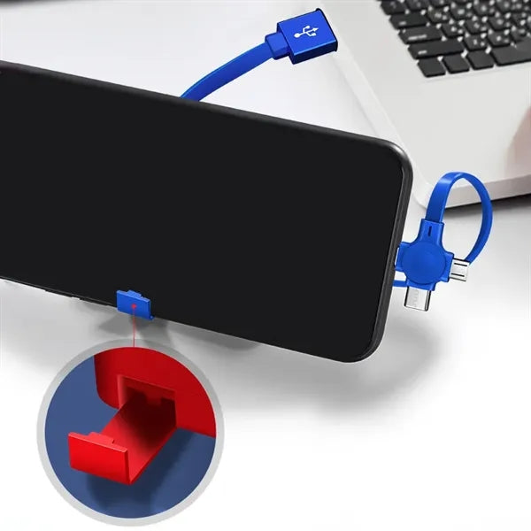 3-in-1 Retractable Fast Charging Cable with Stand