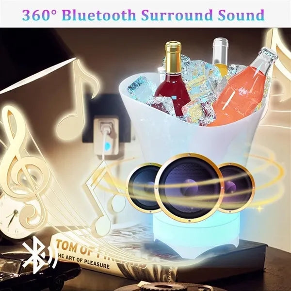 LED Ice Bucket With Bluetooth Speaker